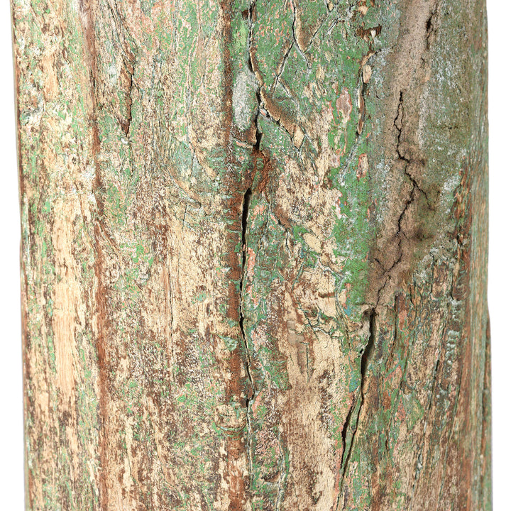 Detail From Teak Pillar Lamp From Rajasthan | Indigo Antiques
