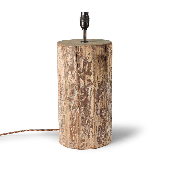 Teak Pillar Lamp From Rajasthan | Indigo Antiques