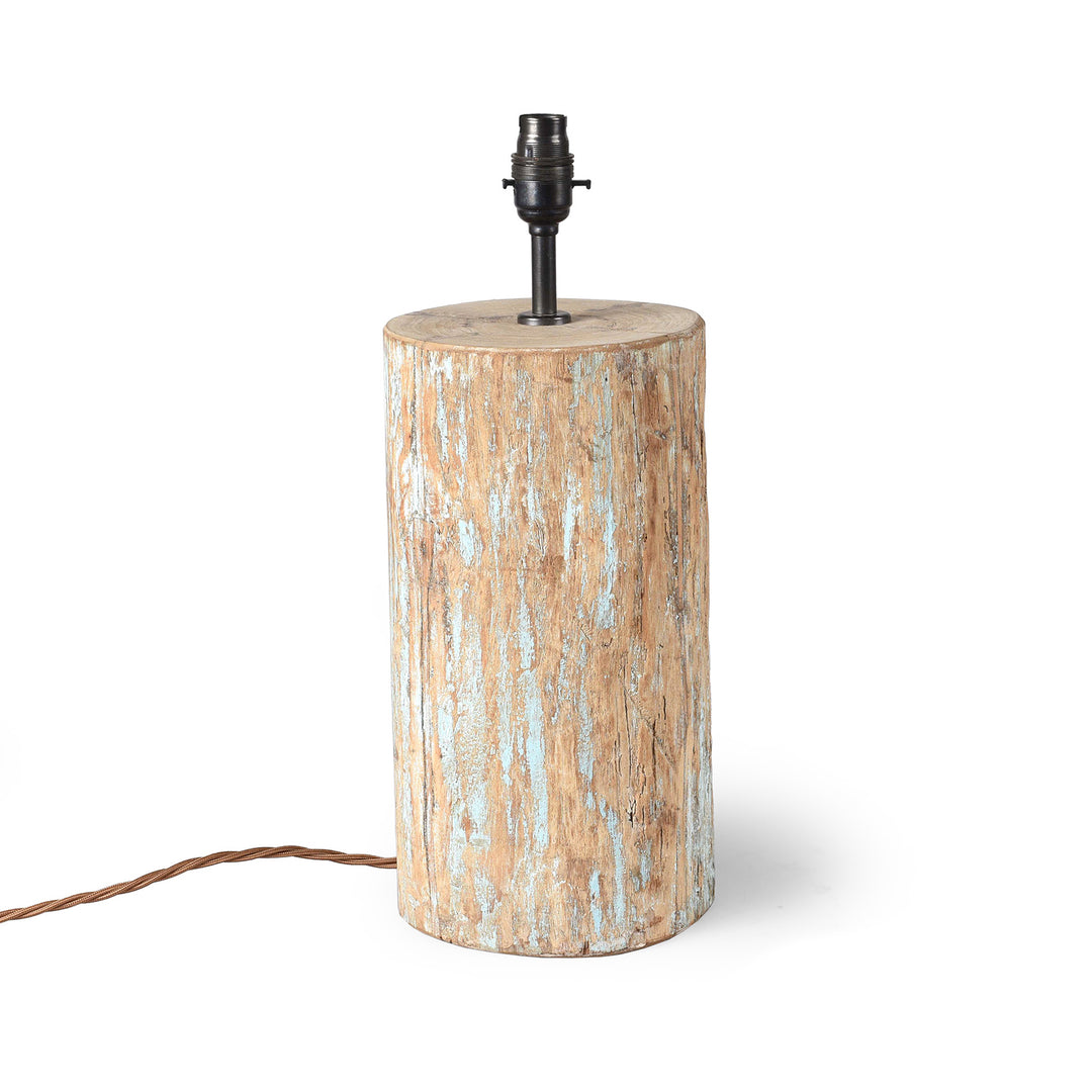 Teak Pillar Lamp From Rajasthan | Indigo Antiques