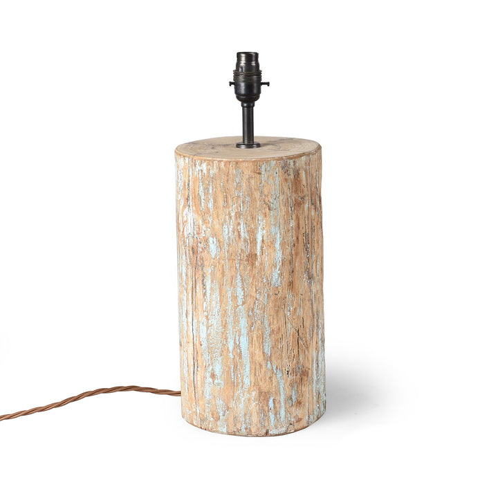 Teak Pillar Lamp From Rajasthan | Indigo Antiques