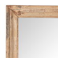 Cream Painted Mirror Made From Old Architectural Teak