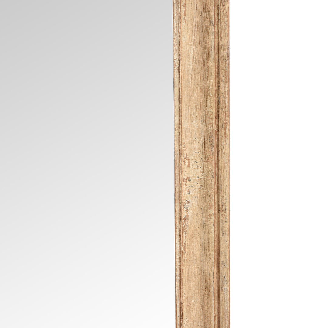 Detail From Cream Painted Mirror Made From Old Architectural Teak | Indigo Antiques