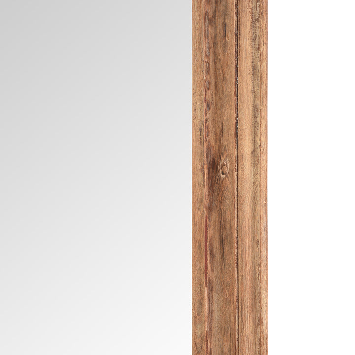 Frame Detail From Cream Painted Mirror Made From Old Architectural Teak | Indigo Antiques