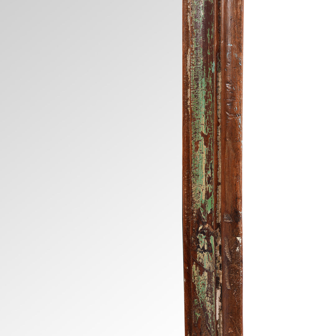Frame Detai From Painted Mirror Made From Old Architectural Teak | Indigo Antiques