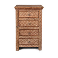 4 Drawer Bedside Cabinet Made From Reclaimed Teak | Indigo Antiques