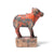 Painted Teak Nandi Bull Toy From Rajasthan | INDIGO ANTIQUES