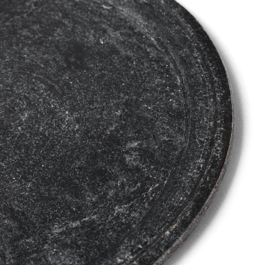 Detail From Hand Carved Black Marble Plate | Indigo Antiques