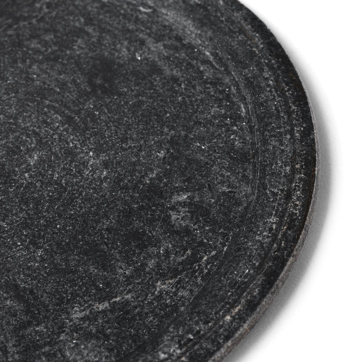 Detail From Hand Carved Black Marble Plate | Indigo Antiques
