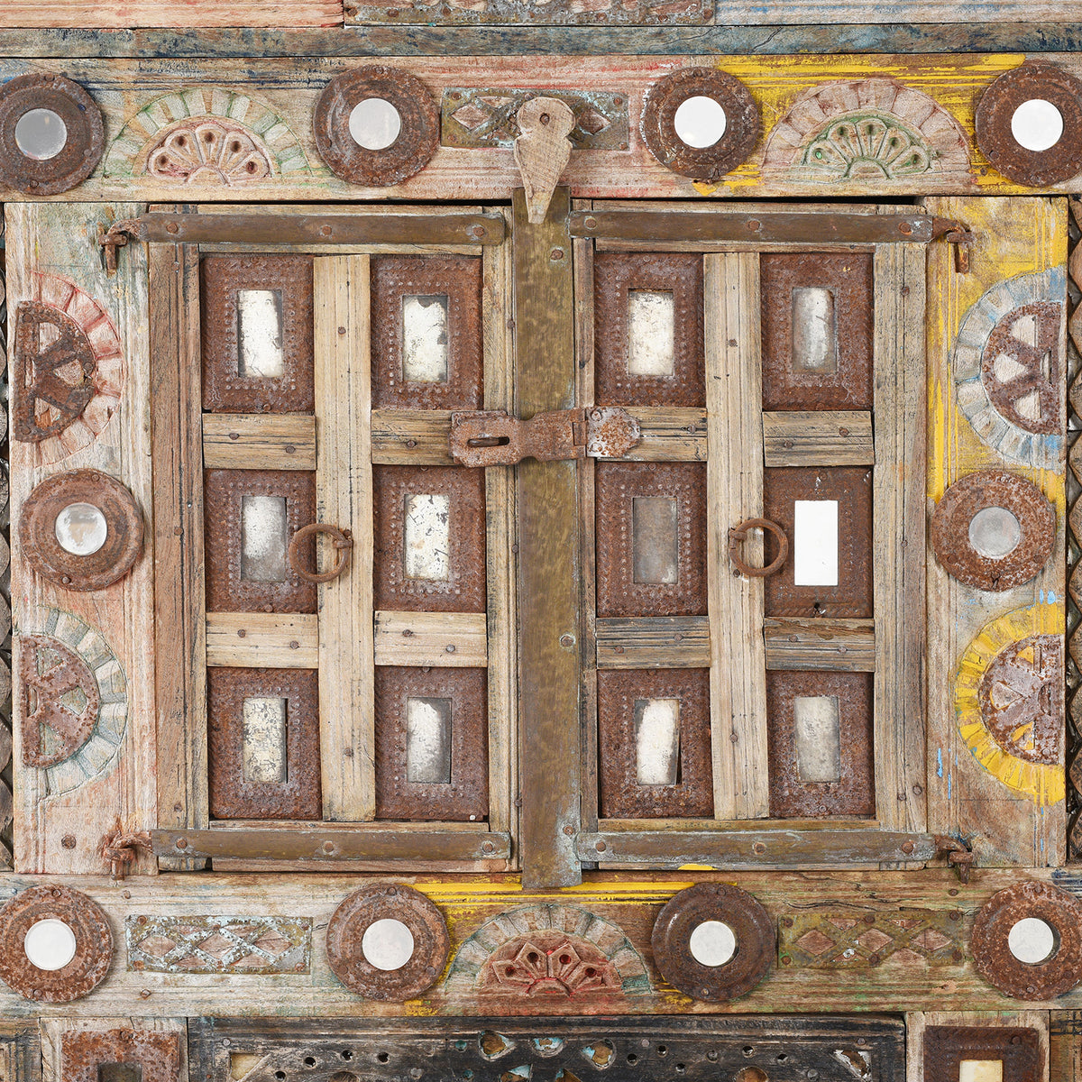 Doors Detail From Old Indian Damchiya Dowry Chest From Kutch | Indigo Antiques