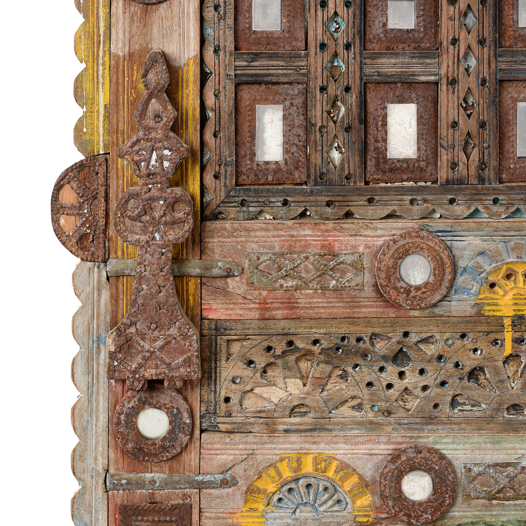 Carving Detail From Old Indian Damchiya Dowry Chest From Kutch | Indigo Antiques
