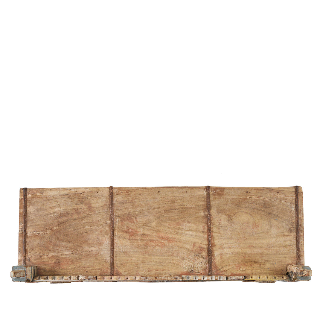 Top Down View Of Old Indian Damchiya Dowry Chest From Kutch | Indigo Antiques