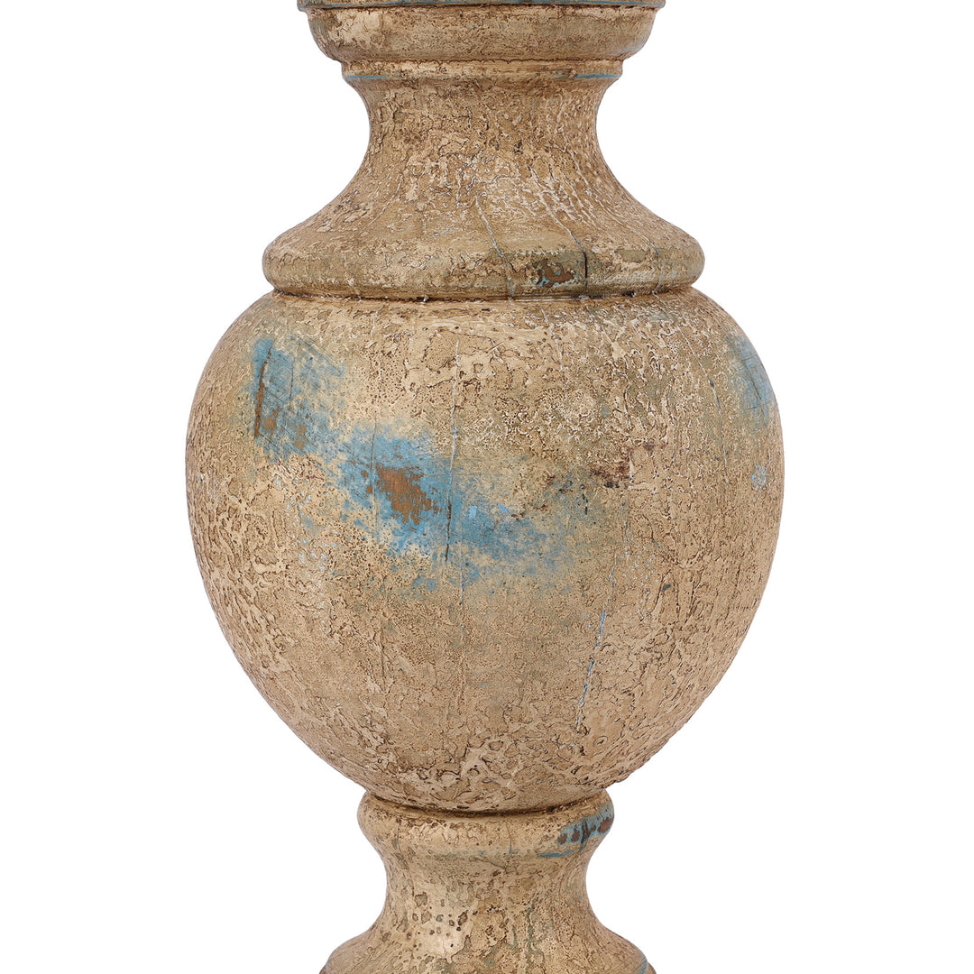 Painted Wooden Mughal Style Table Lamp | Indigo Antiques