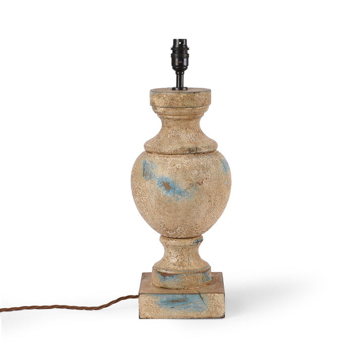 Painted Wooden Mughal Style Table Lamp | Indigo Antiques