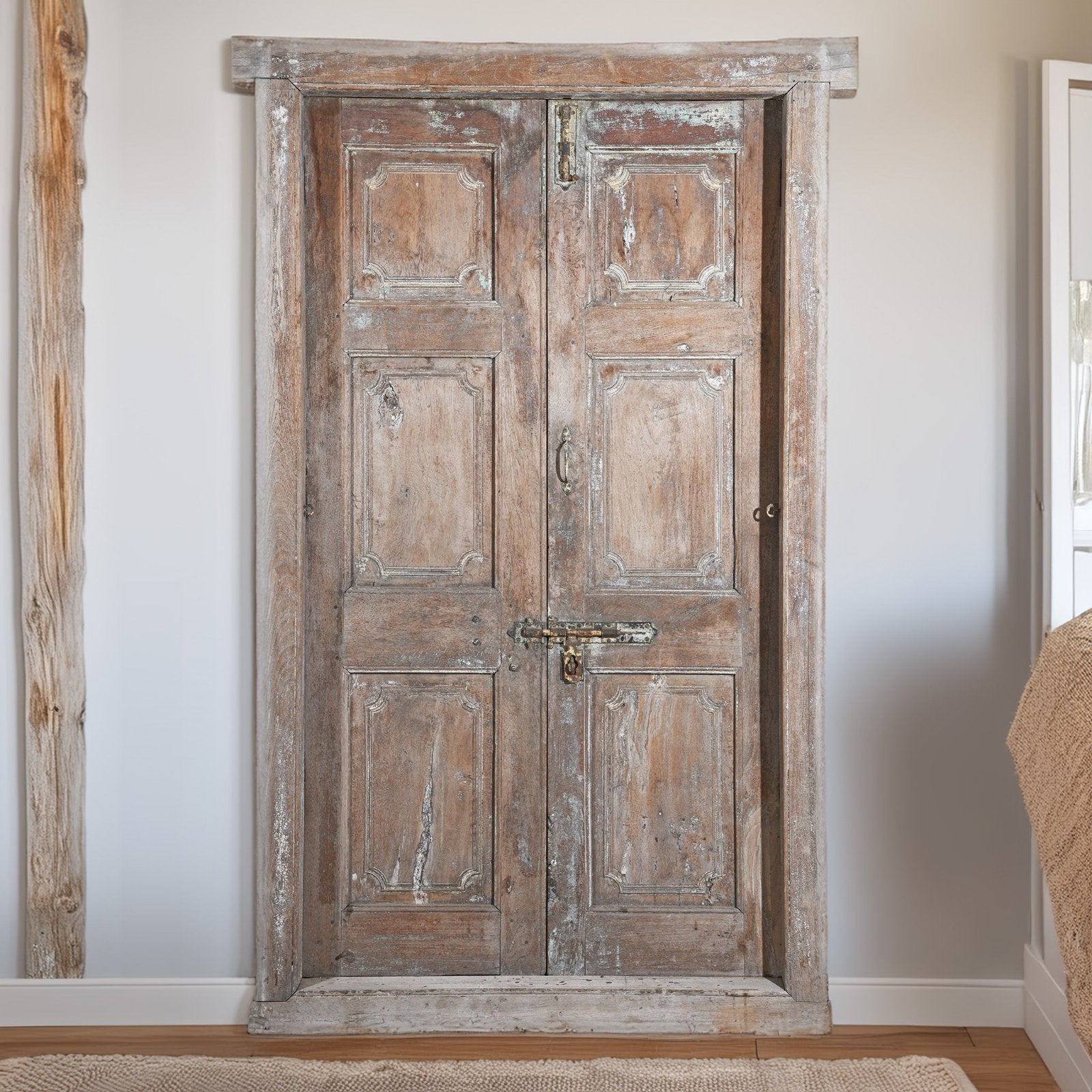 Carved Teak Doors & Frame From India - 19thC