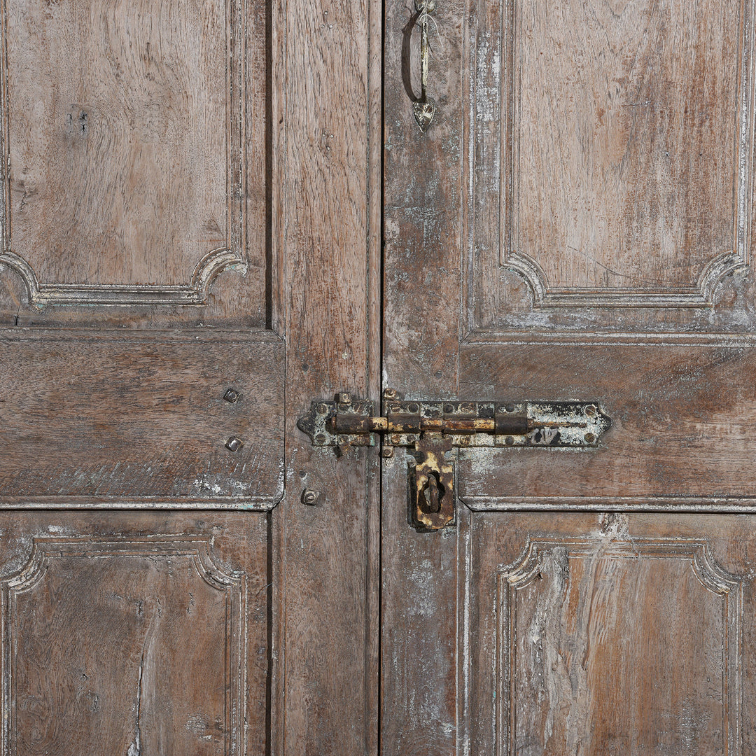 Latch Detail From Carved Teak Door And Frame From Gujarat | Indigo Antiques