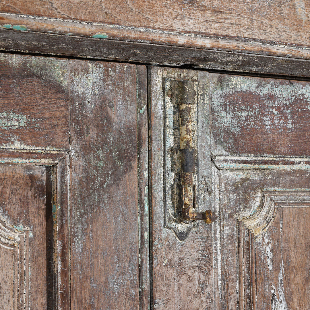 Latch Detail From Carved Teak Door And Frame From Gujarat | Indigo Antiques