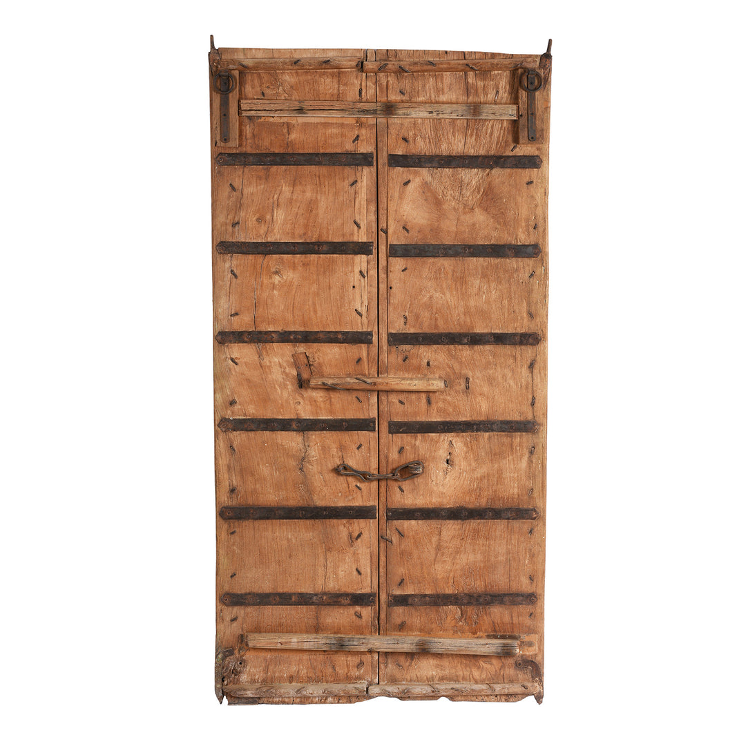 Back Of Antique Carved Bleached Doors From Bikaner -  | INDIGO ANTIQUES