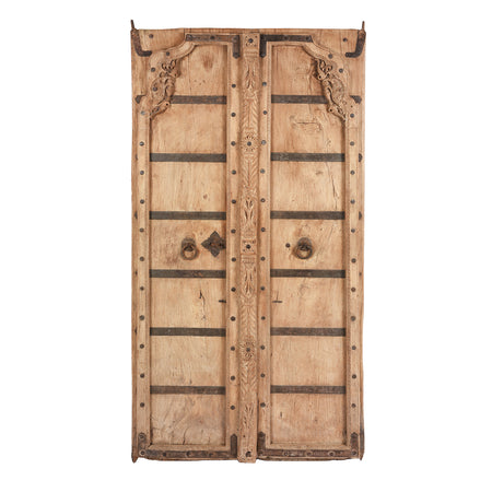 Carved Bleached Doors From Bikaner - 19th Century