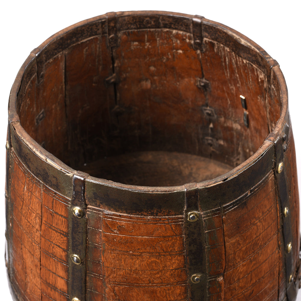 Antique Roheda & Iron Grain Measure From Rajasthan | Indigo Antiques