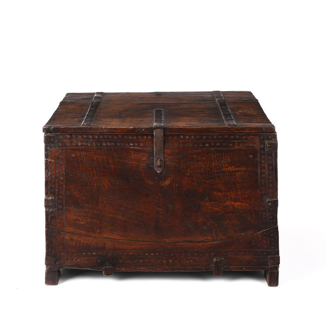 Antique Indian Chip Carved Merchants Box | Indigo Antiques