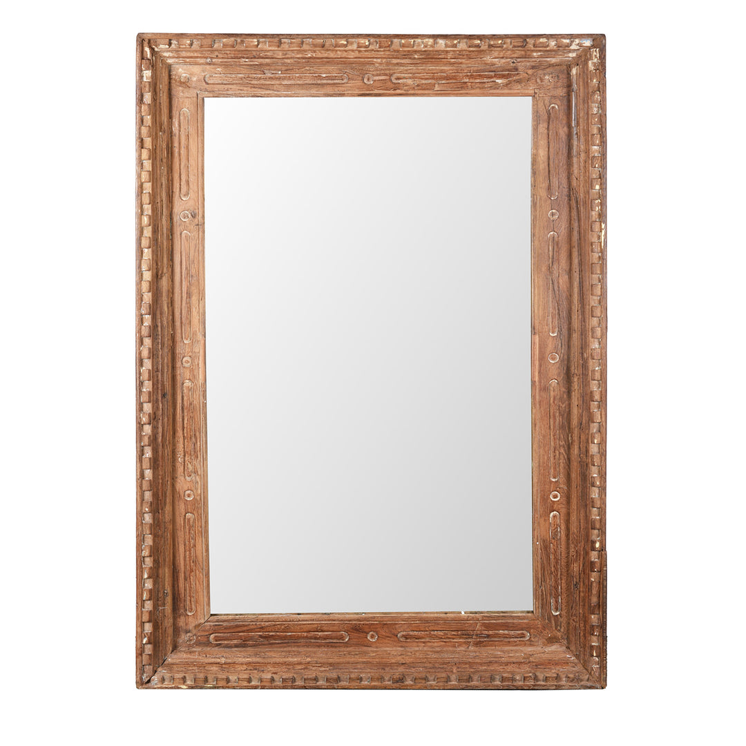 Antique Window Mirror Made From Architectural Teak | Indigo Antiques