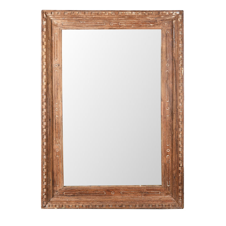 Antique Window Mirror Made From Architectural Teak | Indigo Antiques