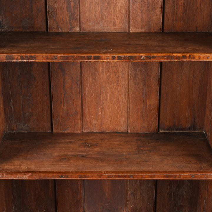 Interior Of Antique Teak Almirah Cabinet With Sunburst Panels | Indigo Antiques