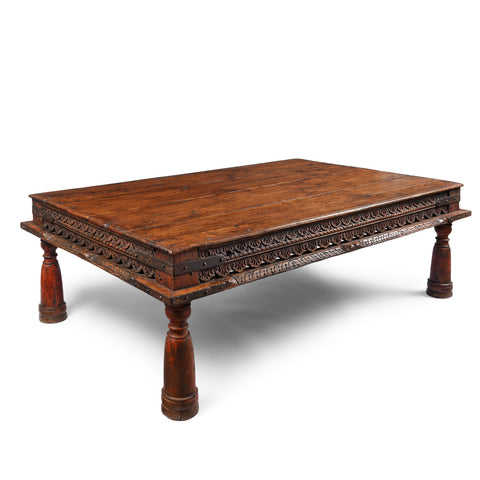 Painted Takhat Table From Gujarat - Early 19th Century