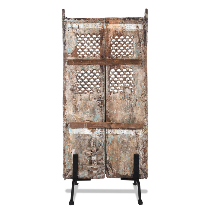 Back of Antique Indian Painted Doors | Indigo Antiques