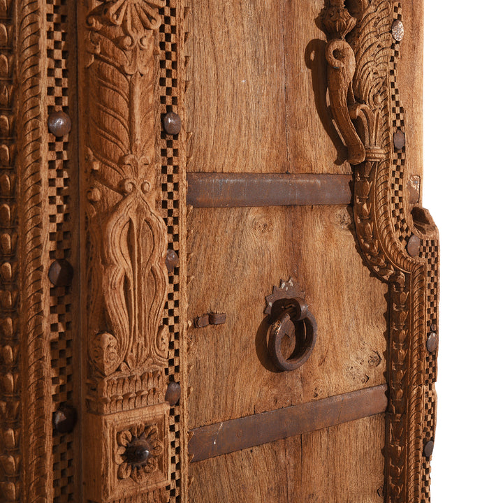 Detail From Bleached Doors From Bikaner - Early 19th Century | INDIGO ANTIQUES