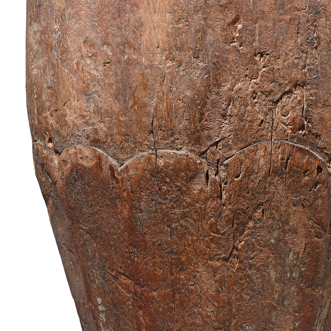 Detail From Antique Neem Mortar From Himachal Pradesh | Indigo Antiques