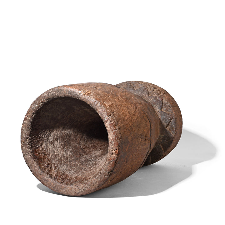 Interior Of Antique Neem Mortar From Himachal Pradesh | Indigo Antiques