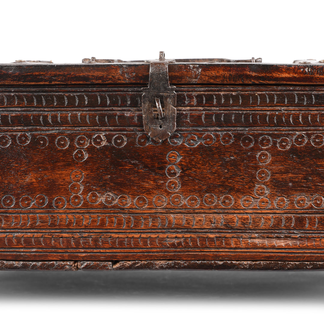 Carving Detail From Antique Chip Carved Roheda Merchants Box From Bikaner | Indigo Antiques