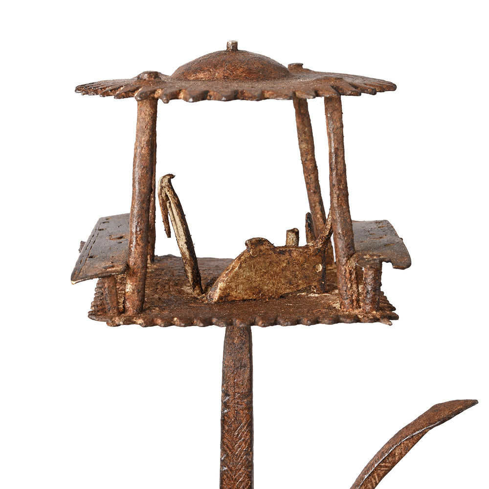 Detail From Antique Indian Iron Opium Retort From Rajasthan | Indigo Antiques