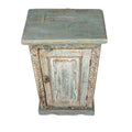 Reclaimed Teak Bedside Cabinet With Painted Finish