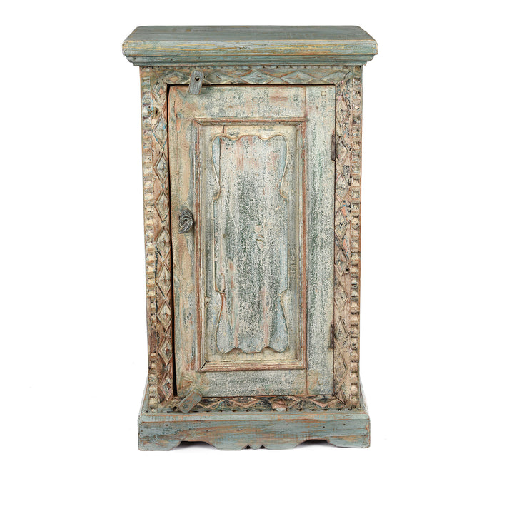 Bedside Cabinet Made From Reclaimed Carved Teak | Indigo Antiques