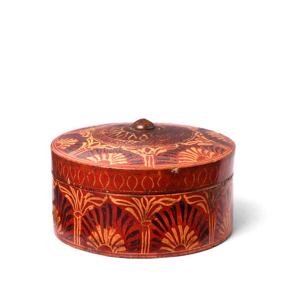 Scratchwork Lacquer Pot From Sindh - Ca 1900