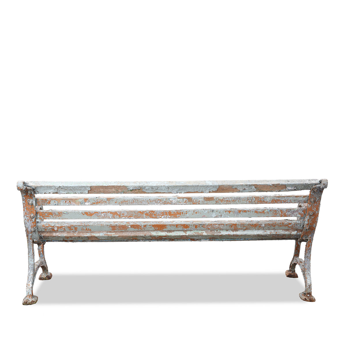 Back Of Vintage Indian Cast Iron Garden Bench | Indigo Antiques
