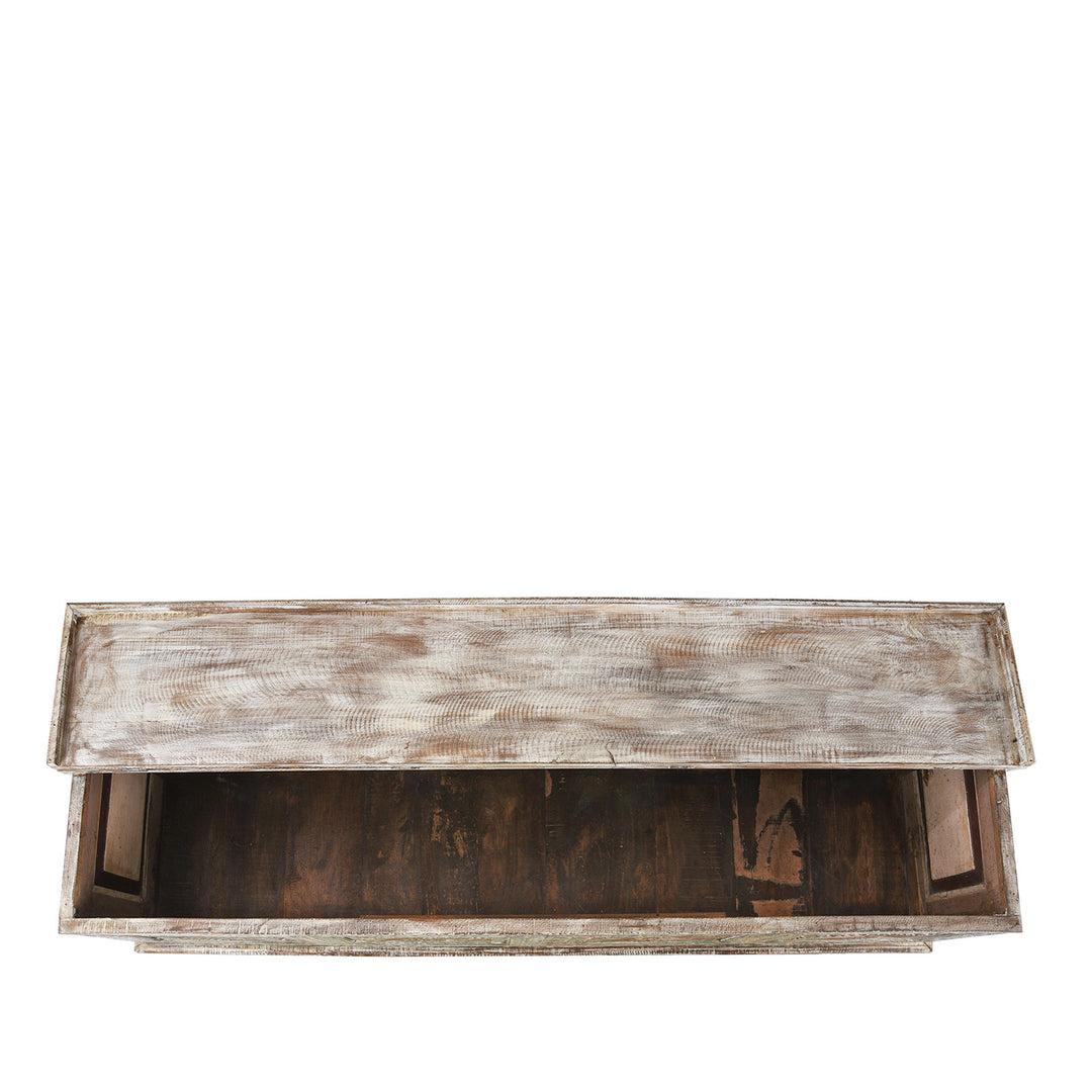 Reclaimed Indian Teak Wood Blanket Chest| Indigo Antiques