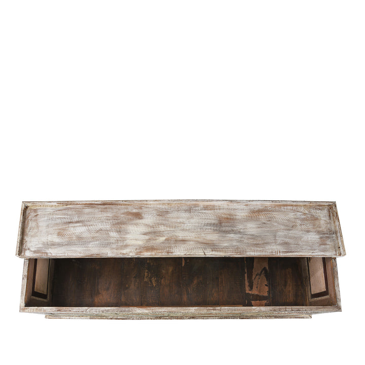 Reclaimed Indian Teak Wood Blanket Chest| Indigo Antiques