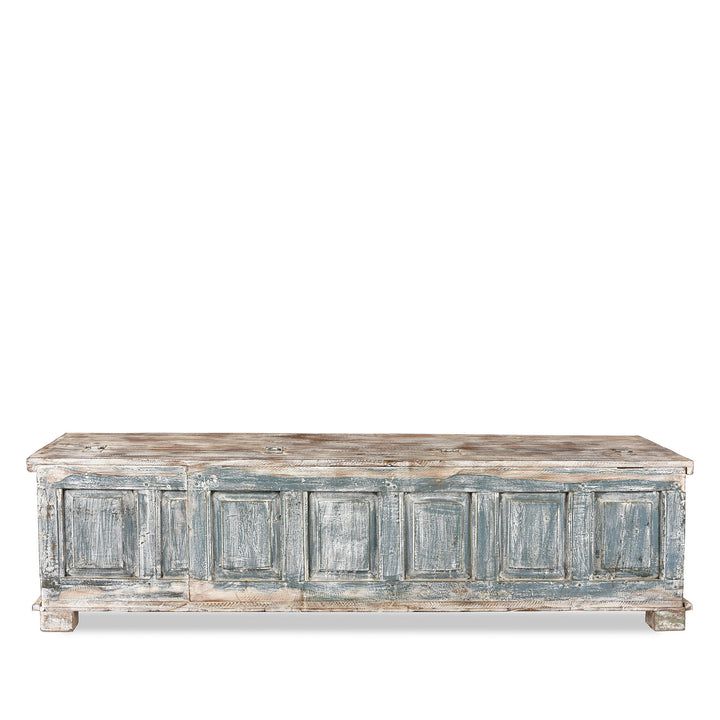 Reclaimed Indian Teak Wood Blanket Chest| Indigo Antiques
