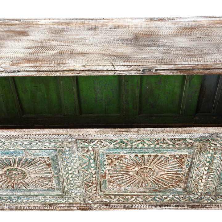 Reclaimed Indian Teak Wood Blanket Chest| Indigo Antiques