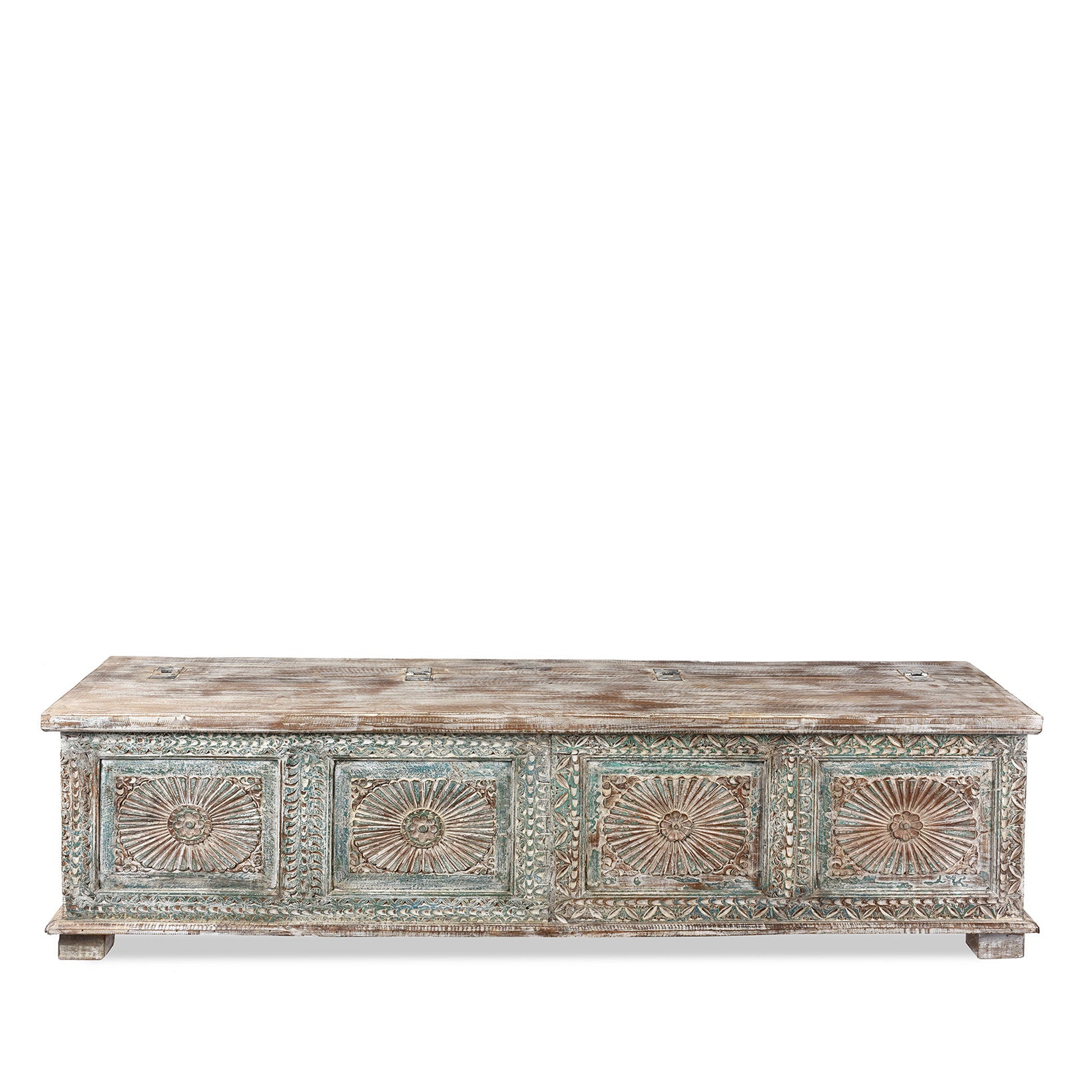 Reclaimed Indian Teak Wood Blanket Chest| Indigo Antiques