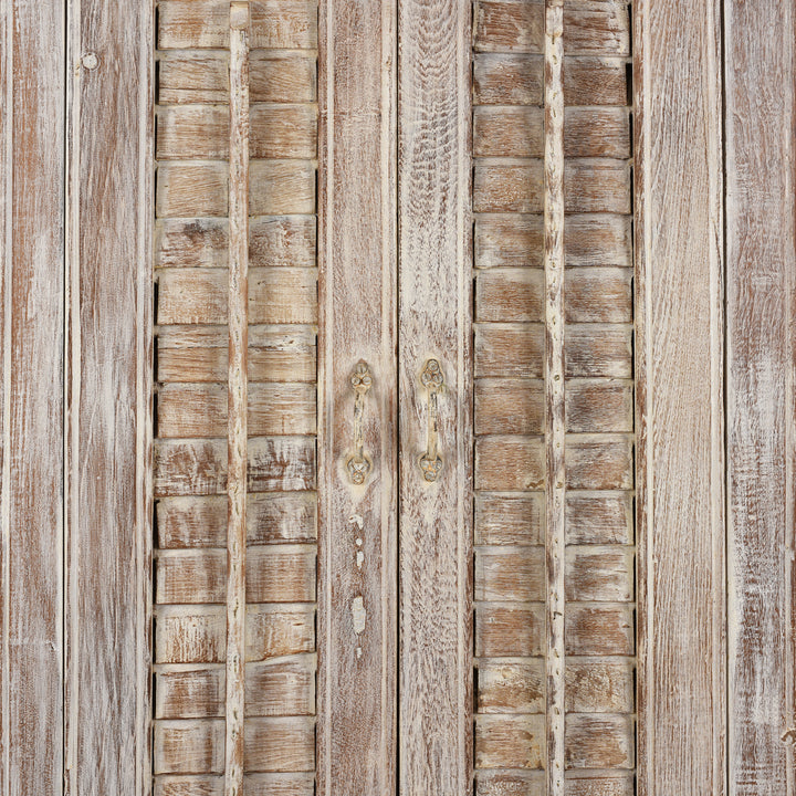Handles Detail From Painted Louvre Sideboard Made From Reclaimed Teak | Indigo Antiques