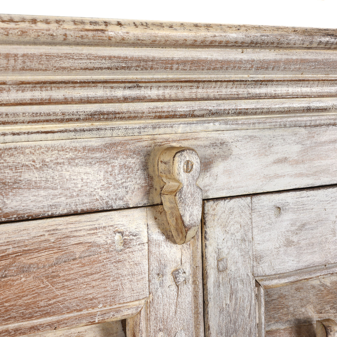 Latch Detail From Painted Louvre Sideboard Made From Reclaimed Teak | Indigo Antiques