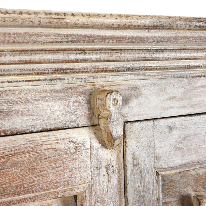 Latch Detail From Painted Louvre Sideboard Made From Reclaimed Teak | Indigo Antiques