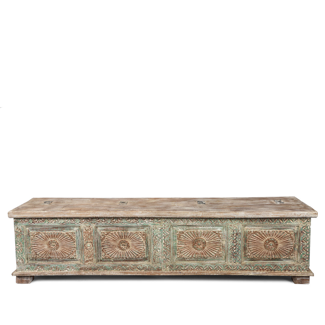 Reclaimed Teakwood Blanket Chest With Painted Finish | Indigo Antiques