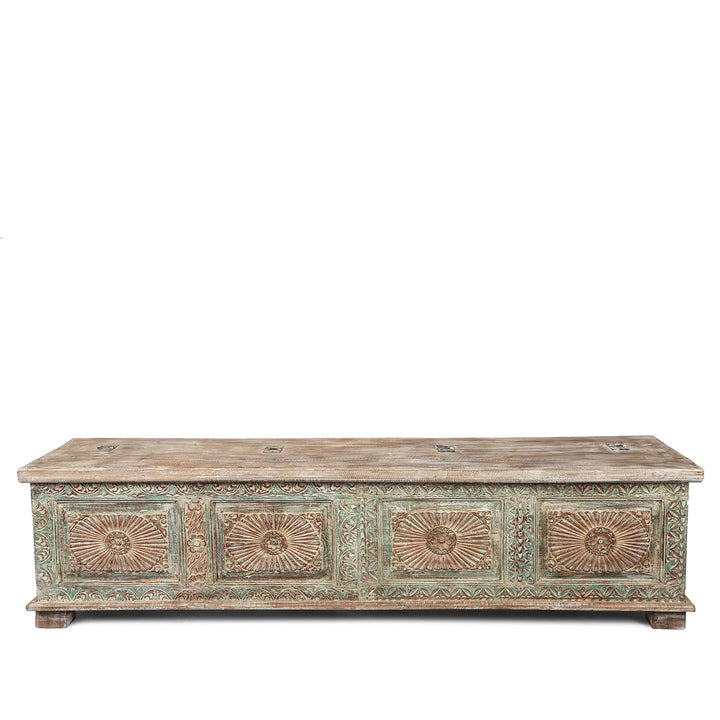 Reclaimed Teakwood Blanket Chest With Painted Finish | Indigo Antiques