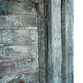 Blue Painted Indian Door & Frame - Early 19th Century