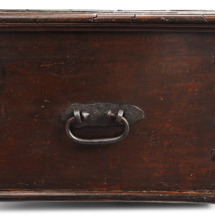 Handle Detail From Antique Indian Iron Bound Teak Chest From Gujarat | Indigo Antiques